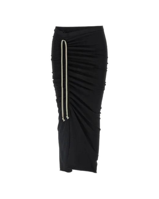 Rick Owens Black Midi Skirts
