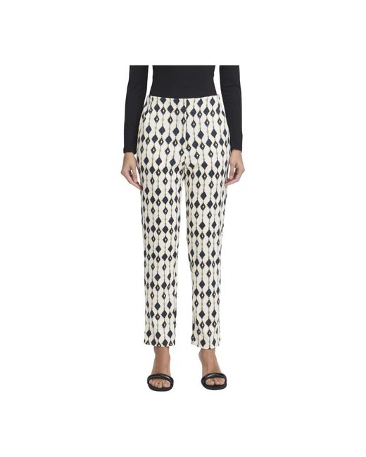 Ichi Black High-waist print hose eclipse ikat