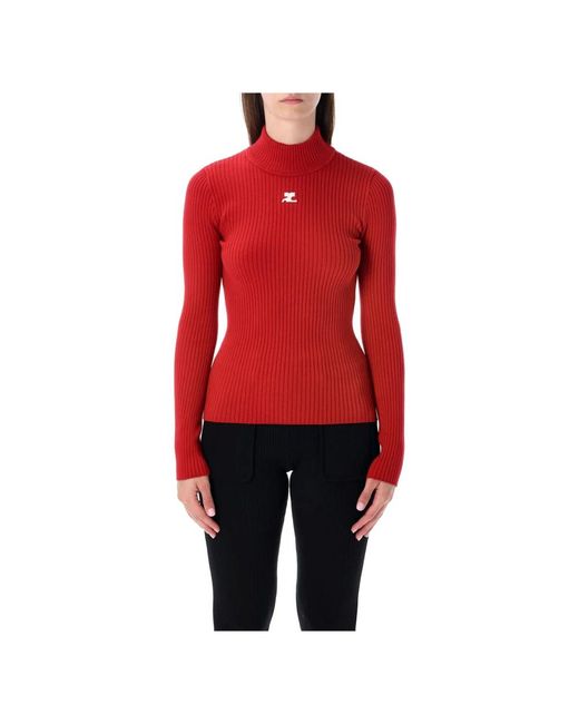 Courreges Red Turtlenecks