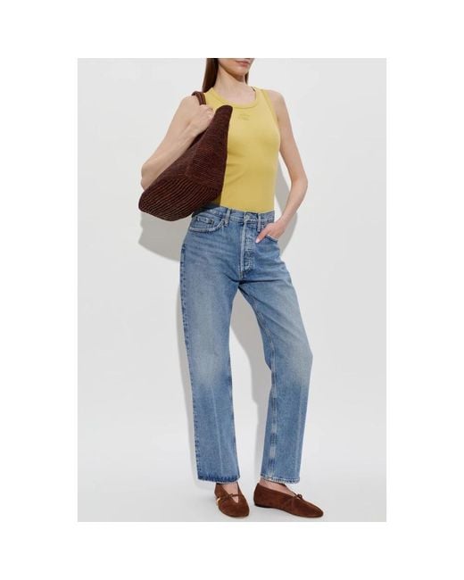 Agolde Blue Straight Jeans