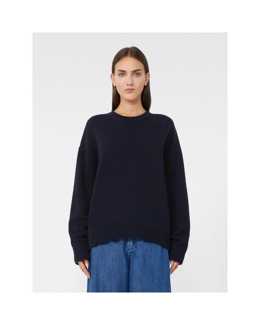 Max Mara Blue Round-Neck Knitwear