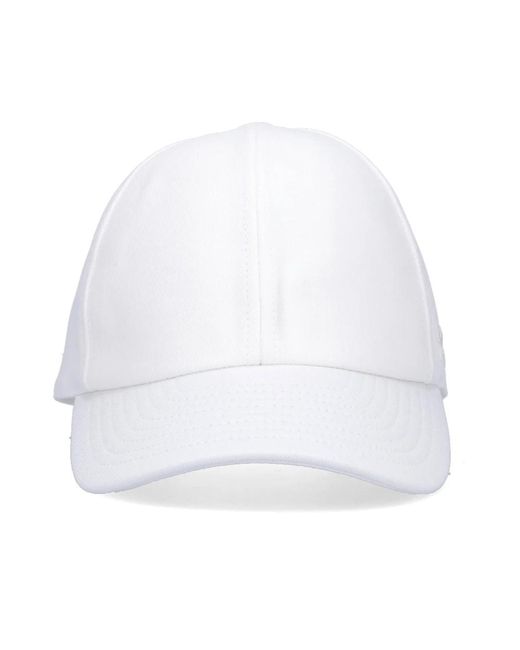 Cappellino da baseball bianco con patch logo di Courreges in White