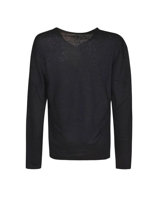 Majestic Filatures Stilvolle pullover kollektion in Black für Herren