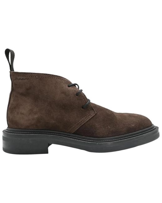 Gant Brown Lace-Up Boots for men