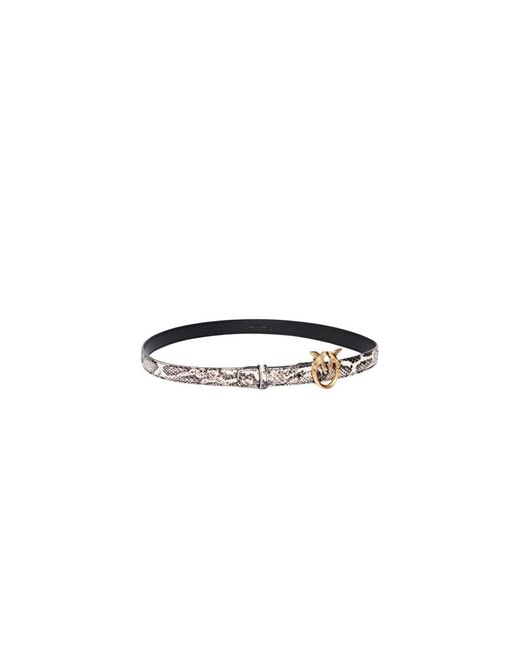 Pinko Accessoires ,Leer Love Berry H2 Riem in het Natural