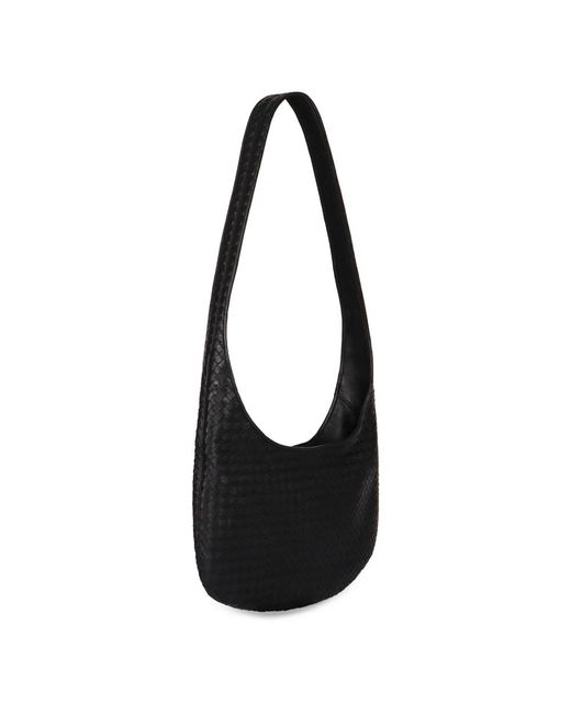 Bottega Veneta Leren Crossbody Tas Met Intrecciato Motief in het Black voor heren