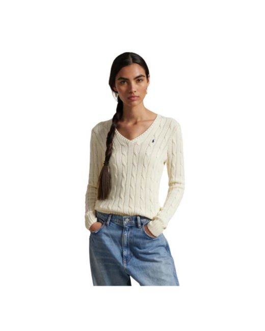 Ralph Lauren White Round-Neck Knitwear