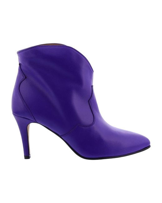 Toral Purple Heeled Boots