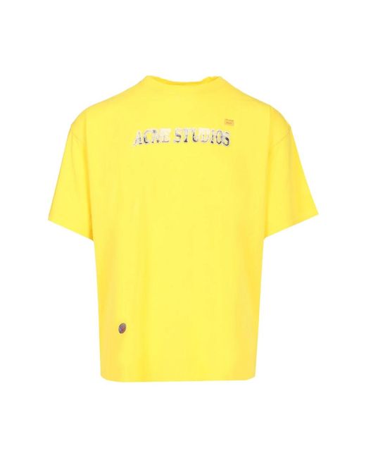 Acne Yellow T-Shirts for men