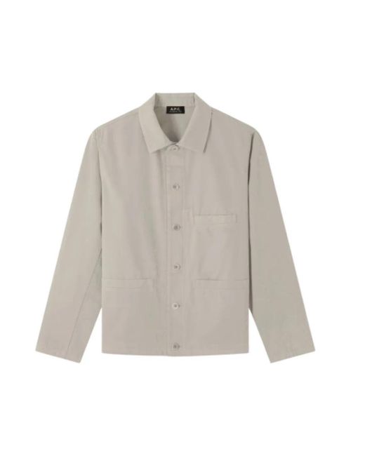 A.P.C. Overhemden ,Casual Overhemd in het Gray voor heren