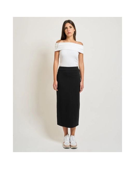Emporio Armani Black Midi Skirts