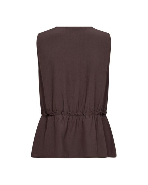 Blouses co'couture de color Brown