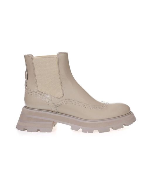 McQueen Gray Chelsea Boots