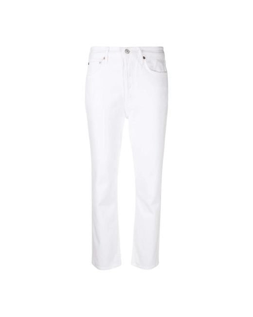Agolde White Slim-Fit Jeans
