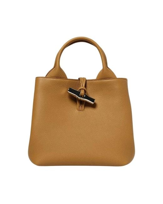 Longchamp Elegante Leren Tas Met Handvat in het Brown