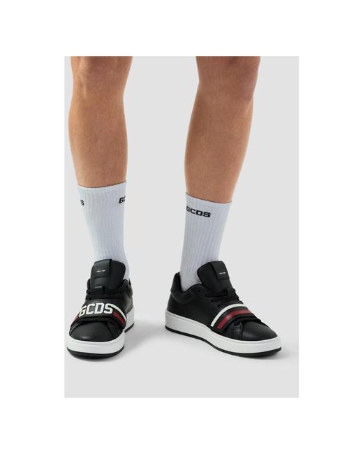 Gcds Black Ledersneaker