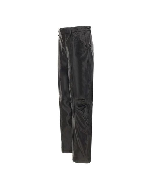 ROTATE BIRGER CHRISTENSEN Black Leather Trousers