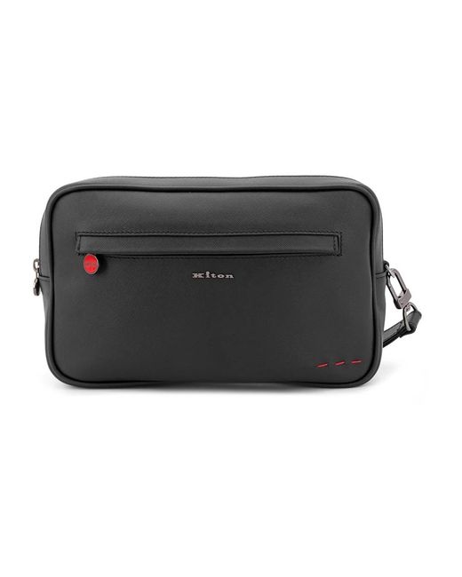 Kiton Black Toilet Bags for men