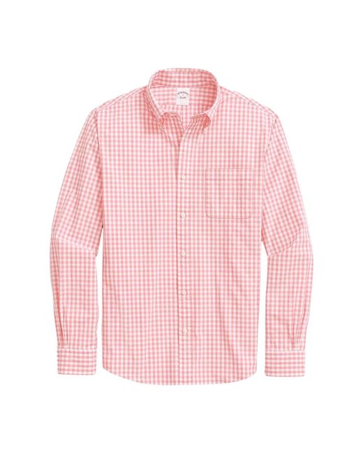 Brooks Brothers Rotes sport-freitag-shirt mit polo-button-down-kragen in Pink für Herren