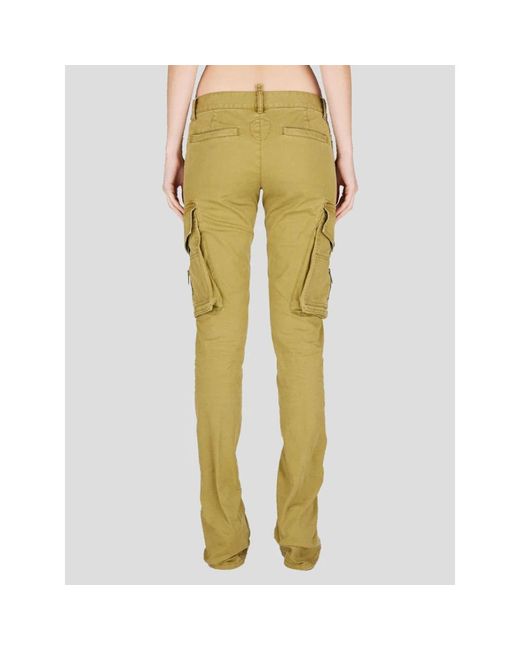 DSquared² Yellow Slim-Fit Trousers