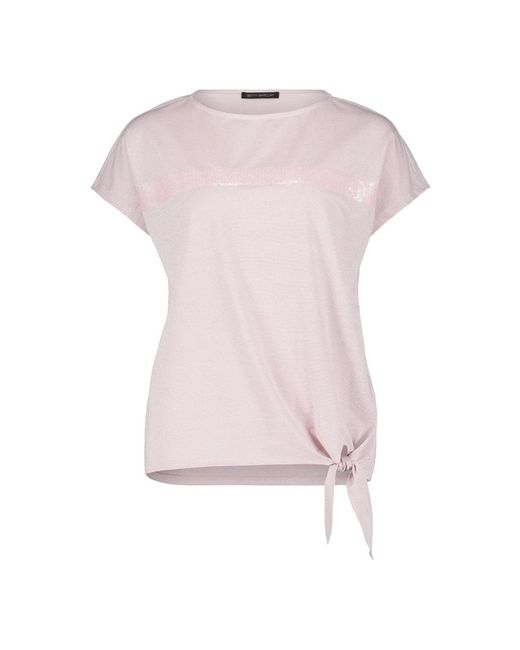 Betty Barclay Pink Bluse aus baumwolle mit paisley-muster,bluse mit schleifenknoten