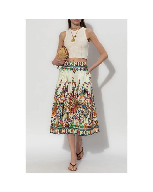Etro Green Midi Skirts