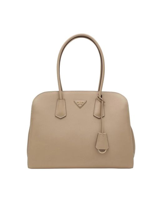 Prada Natural Shoulder Bags