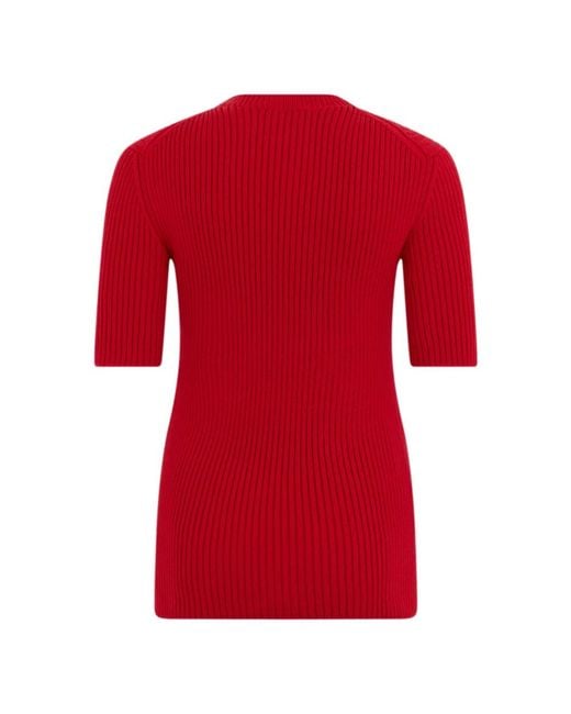 Prada Red Round-Neck Knitwear