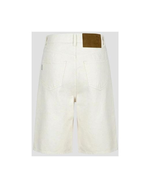 Haikure White Denim Shorts