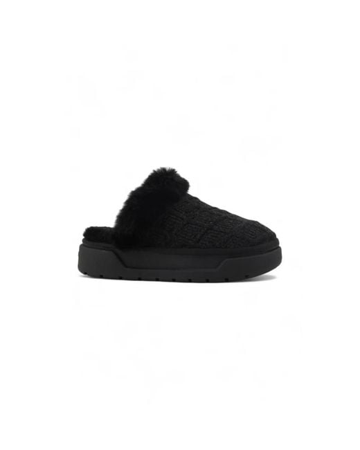 Guess Schoenen ,Zwart ,Leer Unika Slide in het Black