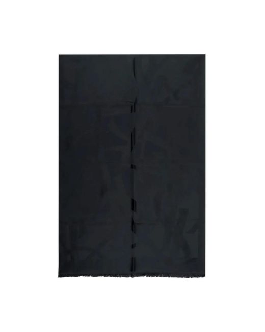 Saint Laurent Black Winter Scarves