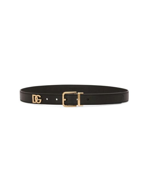 Dolce & Gabbana Riem Met Logoplakkaat in het Black