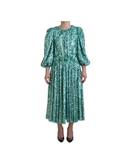 Dolce & Gabbana Green Midi Dresses