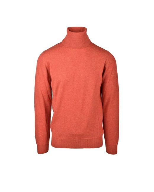 Alpha Studio Red Turtlenecks for men
