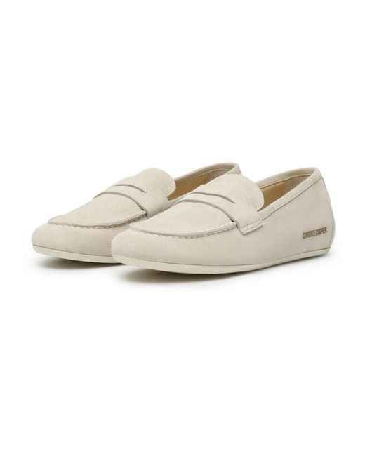 Candice Cooper White Loafers