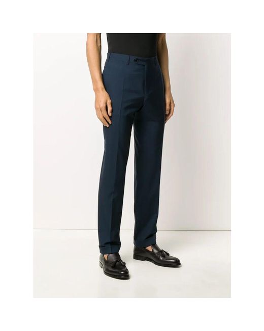 Straight Trousers Canali de hombre de color Blue