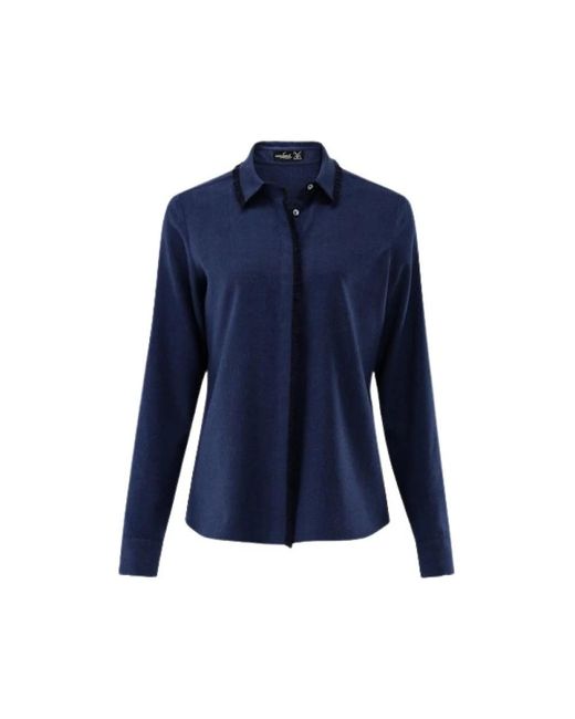 Van Laack Leni Blouse in het Blue