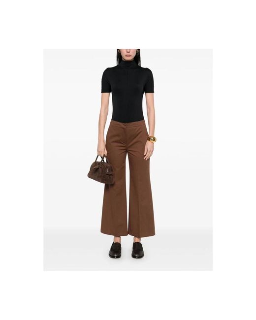 Wide Trousers di Semicouture in Brown