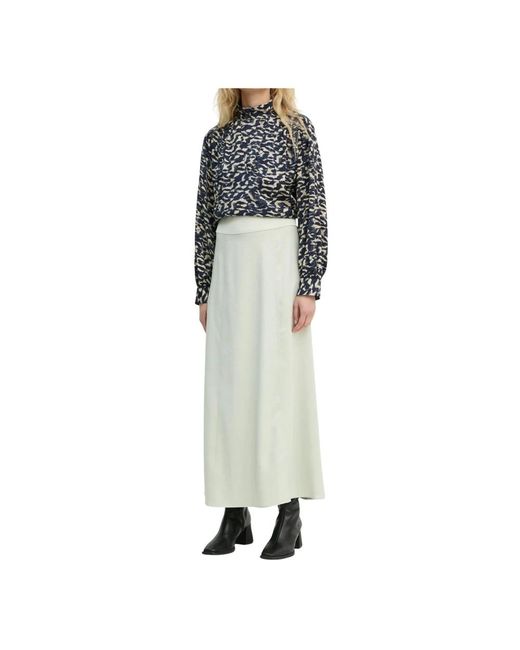 Aeron Rokken ,Polyester Maxirok Met Elastische Taille in het Natural