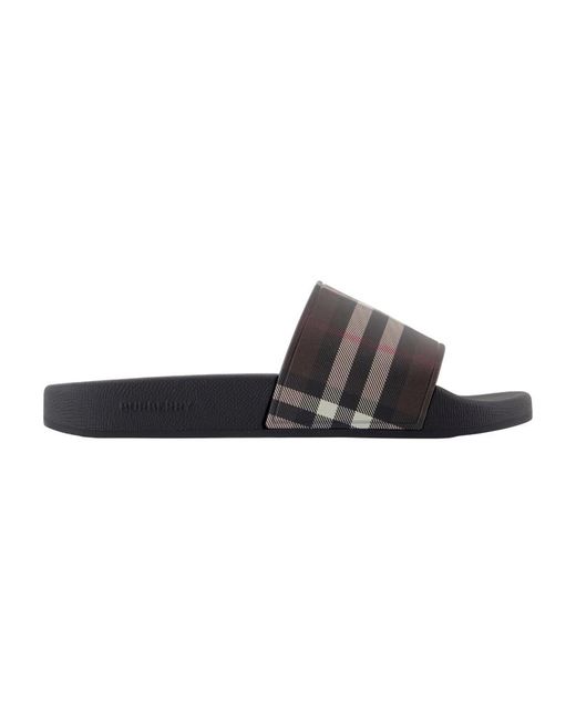 Sliders Burberry de color Black