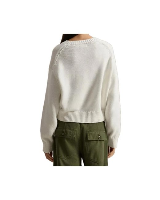 Ralph Lauren White Round-Neck Knitwear
