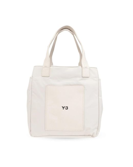 Y-3 Lux Logo Tote Tasche in White für Herren