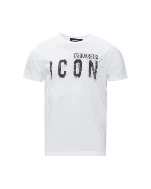 DSquared² Wit T-Shirt Met Print in het White voor heren