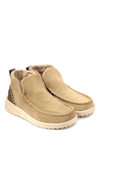 HeyDude Natural Ankle Boots