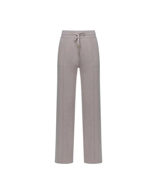Pinko Gray Straight Trousers