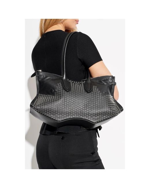 McQueen Black Shoulder Bags