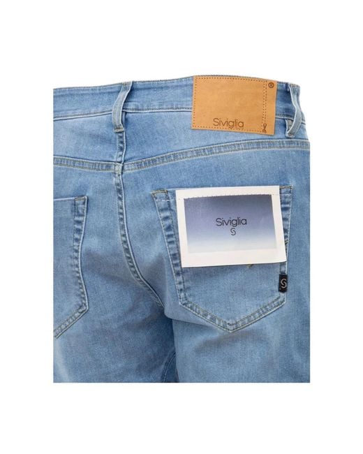 Siviglia Helle jeans mit patch-stitching in Blue für Herren