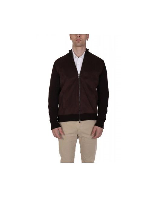 Gran Sasso Truien & Vesten ,Bruin ,Wol Cardigan in het Black voor heren
