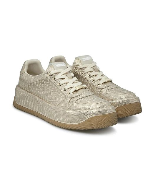 Loriblu Schoenen ,Geel ,Suède Sneakers in het White