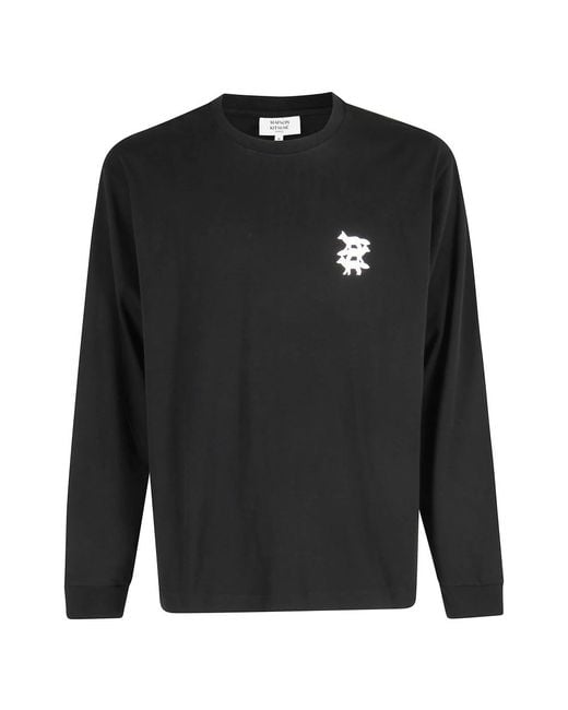 Maison Kitsuné Long Sleeve Tops in het Black voor heren